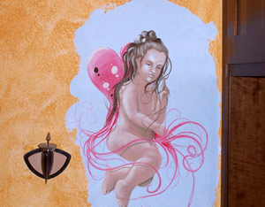 Amorini - camera matrimoniale su velatura